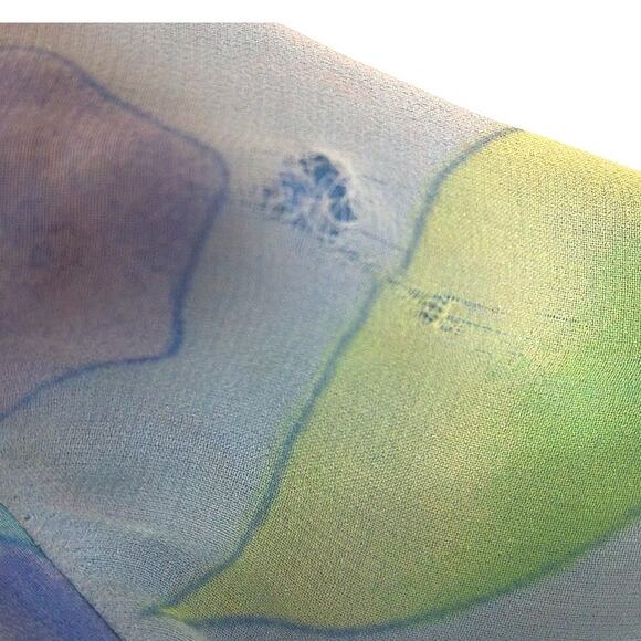 Vintage Mary Sachs Beaded Sheer Overlay Floral Volup Dress READ - Picture 3 of 11